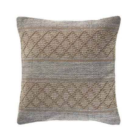 LR HOME LR Home PILLO07432BEIFFPL Criss Cross Beige Square Throw Pillow - 20 x 20 in. PILLO07432BEIFFPL